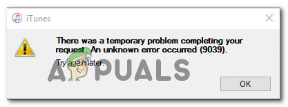 Как исправить ошибку iTunes 9039