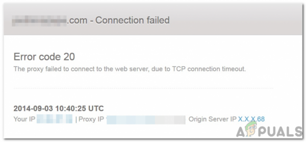 Как исправить «Код ошибки 20: прокси-сервер не смог подключиться к веб-серверу из-за тайм-аута TCP-соединения» при подключении к прокси-серверу?