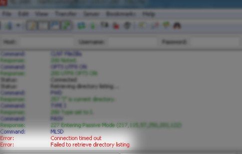Как исправить ошибку «Не удалось получить список каталогов» в FileZilla