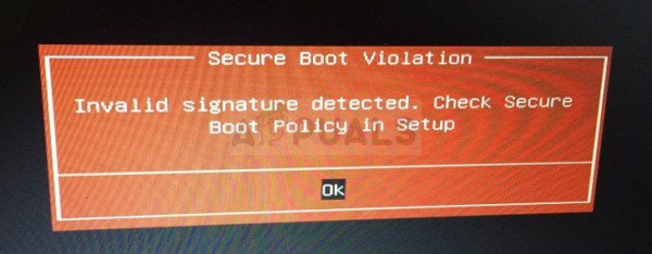 Как исправить проблему «Нарушение безопасной загрузки – обнаружена недействительная подпись» в Windows?