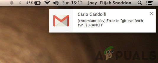 Исправлено: уведомления Gmail не работают