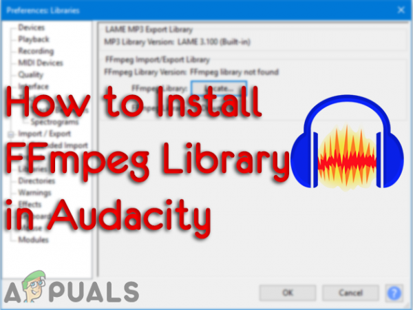 Установка библиотеки FFmpeg в Audacity