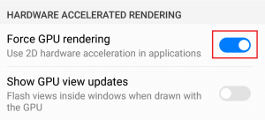 Как принудительно отрисовать графический процессор на Android