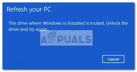 Исправлено: диск, на котором установлена ​​Windows, заблокирован Windows 10