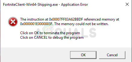 Исправлено: FortniteClient-Win64-Shipping.exe – ошибка приложения.