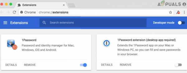 Расширение 1Password для Chrome не работает [решено]