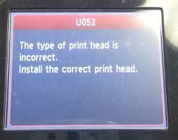 Пошаговое руководство по устранению проблемы «U052 Неправильный тип печатающей головки».