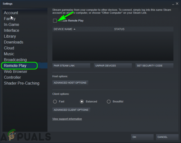 Исправлено: Steam Remote Play не работает