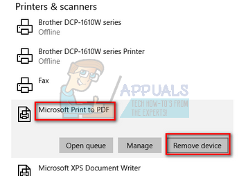 Как добавить или удалить Microsoft Print в PDF