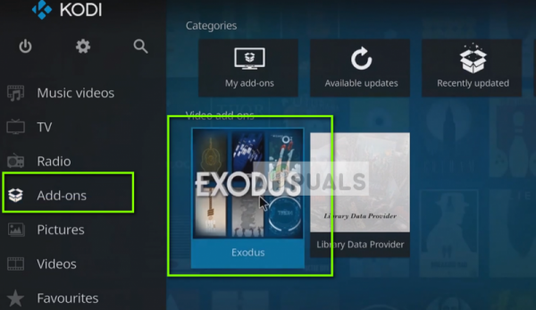 Исправлено: поиск Kodi Exodus не работает