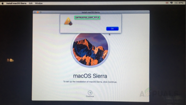 Как исправить ошибку UNTRUSTED_CERT_TITLE на MacOS?