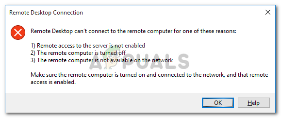 Исправление: удаленный рабочий стол не может подключиться к удаленному компьютеру по одной из следующих причин.