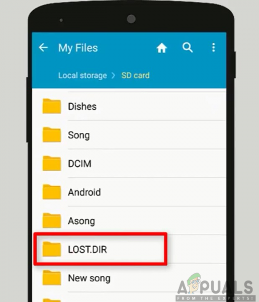 Что такое папка LOST.DIR на устройствах Android?