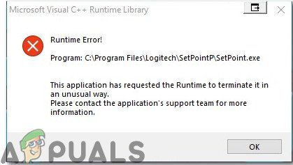 Как исправить ошибку времени выполнения Logitech Setpoint?