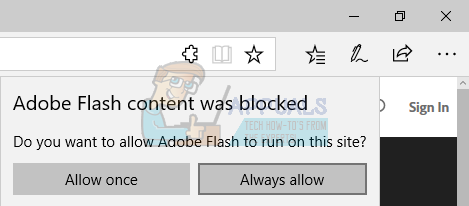 Исправлено: Flash Player не работает в Microsoft Edge.