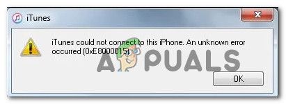 Как исправить ошибку OxE8000015 при подключении iPhone?